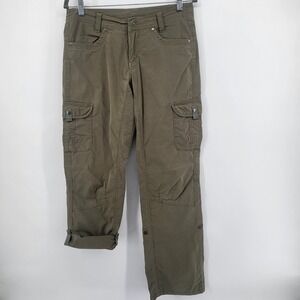 Kuhl Olive Green Convertible Cargo Hiking Pants Womens Size 6 Regular